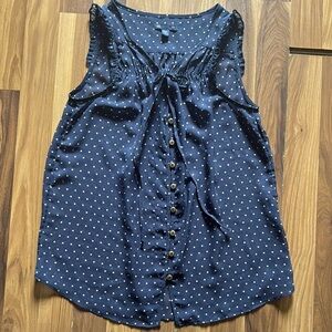 Navy Blue Polka Dot Gap Short Sleeve